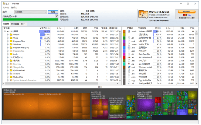 WizTree(硬盘空间分析工具) v4.20 中文绿色版